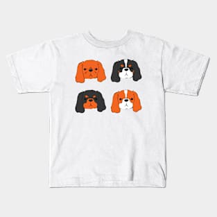 Cavalier King Charles Spaniel - Blenheim, Tri, Ruby, and Black and Tan Kids T-Shirt